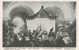 Opening of the Old Bailey by the King and Queen, 27 February 1907