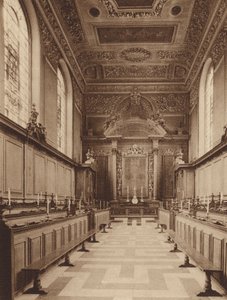 Oxford: Trinity College, Interior of Chapel, looking east
