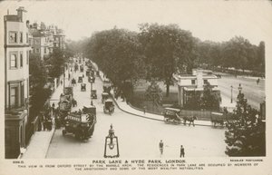 Park Lane and Hyde Park, London by English Photographer