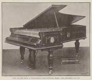 Piano for the Rajah of Kooch-Behar, Manufacturers, Messers John Brinsmead and Sons