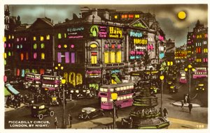 Piccadilly Circus, London, at night by English Photographer