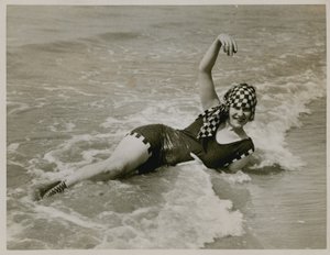 Posing on Brighton Beach