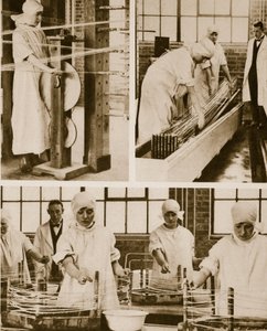 Preparing Cat-Gut at the London Hospitals own factory