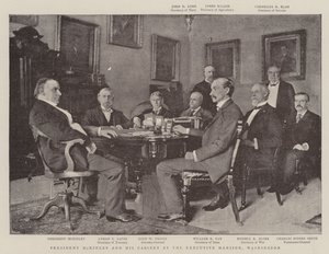 President McKinley and his Cabinet at the Executive Mansion, Washington