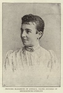 Princess Elizabeth of Anhalt, Grand Duchess of Mecklenburg-Strelitz by English Photographer