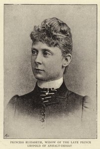 Princess Elizabeth, Widow of the Late Prince Leopold of Anhalt-Dessau by English Photographer