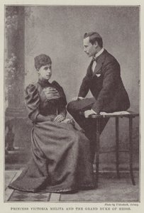 Princess Victoria Melita and the Grand Duke of Hesse by English Photographer