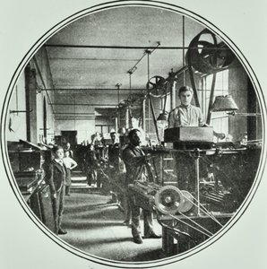 Printing department, Bank of England, Threadneedle Street, City of London, 1890 by English Photographer