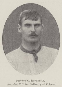 Private C Ravenhill, awarded VC for Gallantry at Colenso