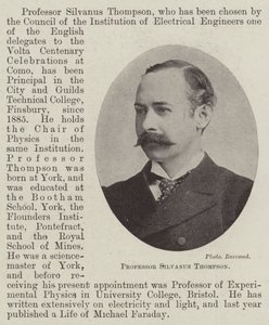 Professor Silvanus Thompson by English Photographer