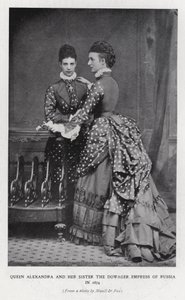 Queen Alexandra and the Dowager Empress of Russia by English Photographer