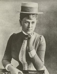 Queen Mary, at 18, wearing a boater by English Photographer