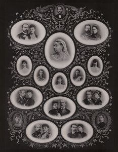 Queen Victoria and Her Family by English Photographer