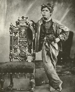 Ragged School Boy in 1860 by English Photographer
