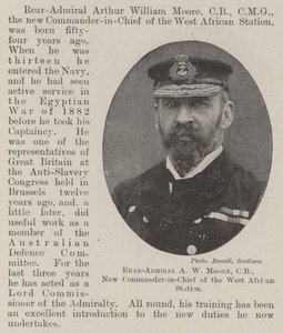 Rear-Admiral A W Moore, CB, New Commander-in-Chief of the West African Station by English Photographer