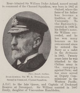 Rear-Admiral Sir W A Dyke-Acland, Second in Command, Channel Squadron by English Photographer