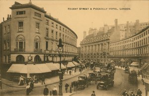 Regent Street and Piccadilly Hotel, London by English Photographer