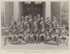Representatives of the Honourable Artillery Company in the City Imperial Volunteers, the Mounted Detachment in Khaki by English Photographer