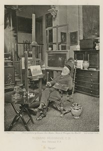 Richard Redgrave in his Hyde Park Gate Studio by English Photographer