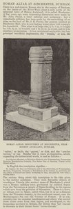 Roman Altar Discovered at Binchester, near Bishop Auckland, Durham by English Photographer