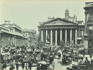 Royal Exchange, Threadneedle Street, City of London, 1890 by English Photographer