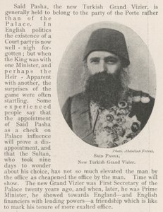 Said Pasha, New Turkish Grand Vizier