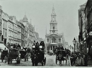 Saint Mary-le-Strand, Strand, Westminster: looking east to Saint Mary-le-Strand, 1895 by English Photographer