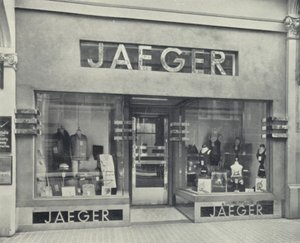 Shop-Front showing Inscription at Pavement Level by English Photographer
