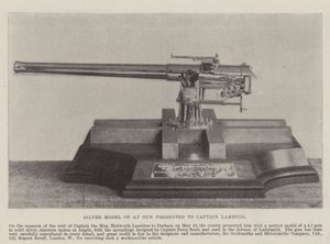Silver Model of 4.7 Gun presented to Captain Lambton