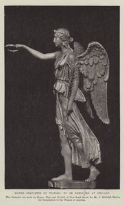 Silver Statuette of Victory, to be exhibited at Chicago by English Photographer