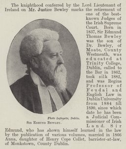 Sir Edmund Bewley by English Photographer