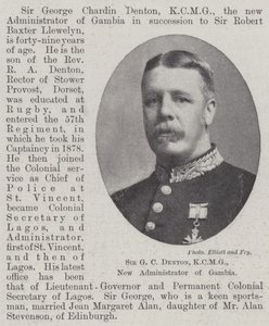 Sir G C Denton, KCMG, New Administrator of Gambia by English Photographer