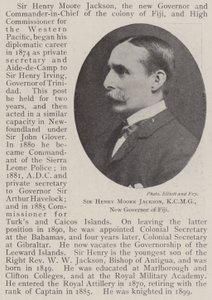 Sir Henry Moore Jackson, KCMG, New Governor of Fiji by English Photographer