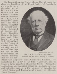 Sir J A Grant, MD, KCMG, President of the Royal Society of Canada by English Photographer
