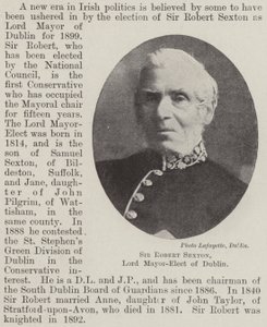 Sir Robert Sexton, Lord Mayor-Elect of Dublin by English Photographer