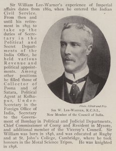 Sir W. Lee-Warner, KCSI, New Member of the Council of India by English Photographer