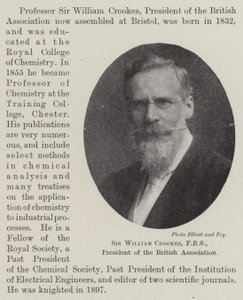 Sir William Crookes, FRS, President of the British Association by English Photographer