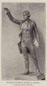 Statue of Edmund Burke, at Bristol, J. Haward Thomas, Sculptor by English Photographer