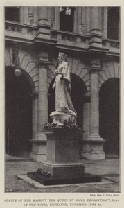 Statue of Her Majesty the Queen by Hamo Thornycroft, RA, at the Royal Exchange, unveiled 20 June