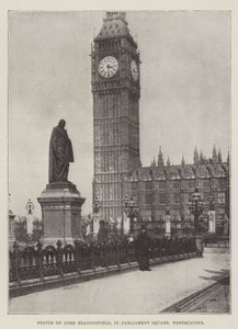 Statue of Lord Beaconsfield in Parliament Square, Westminster by English Photographer