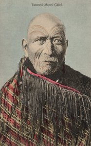 Tattooed Maori Chief by English Photographer