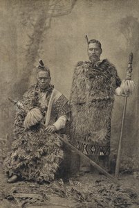 Tawhiao, the Maori King, and Major Wiremu Te Wheoro by English Photographer