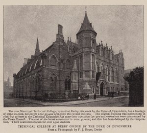 Technical College at Derby opened by the Duke of Devonshire by English Photographer