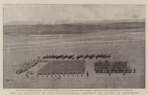 The 1st Battalion of the Leicestershire Regiment on Parade at Ladysmith