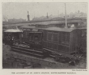 The Accident at St Johns Station, South-Eastern Railway by English Photographer