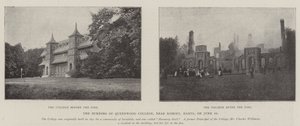The Burning of Queenwood College, near Romsey, Hants, on 10 June by English Photographer