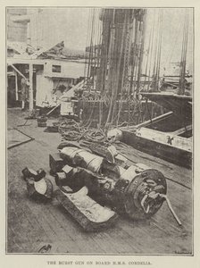 The Burst Gun on Board HMS Cordelia by English Photographer