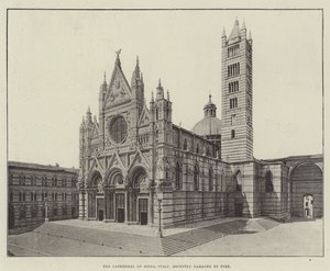 The Cathedral of Siena, Italy, Recently Damaged by Fire
