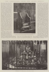 The Coronation Chair and Crown Jewels by English Photographer