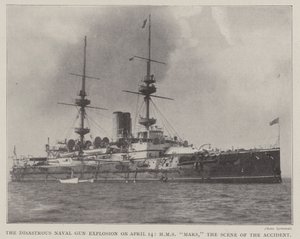The Disastrous Naval Gun Explosion on 14 April, HMS Mars, the Scene of the Accident